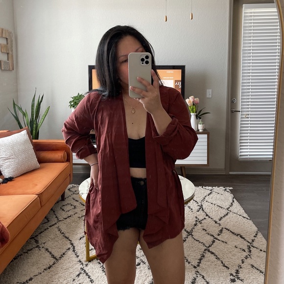 Sanctuary Rust Roll Tab Waterfall Trench Jacket - Picture 2 of 11